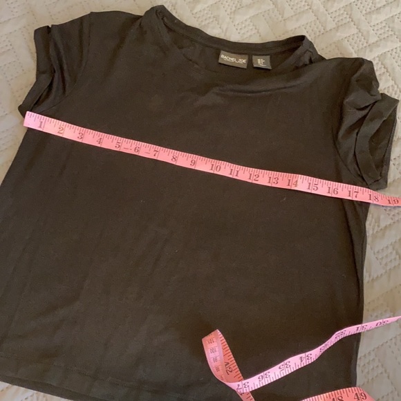 Rachel Zoe : Black Cropped Tee - Small - Picture 5 of 9
